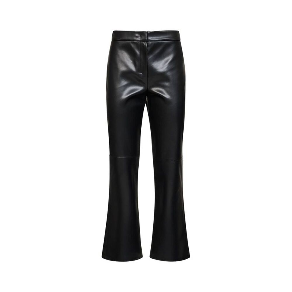 Max Mara S Women Black Coated Jersey Smmsublime Slim-Fit Trousers